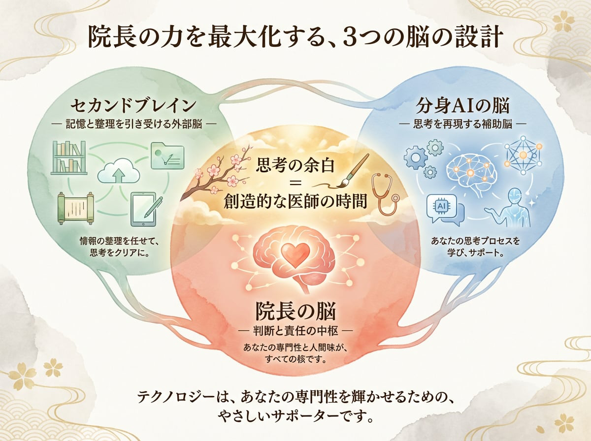 院長の力を最大化する、3つの脳の設計